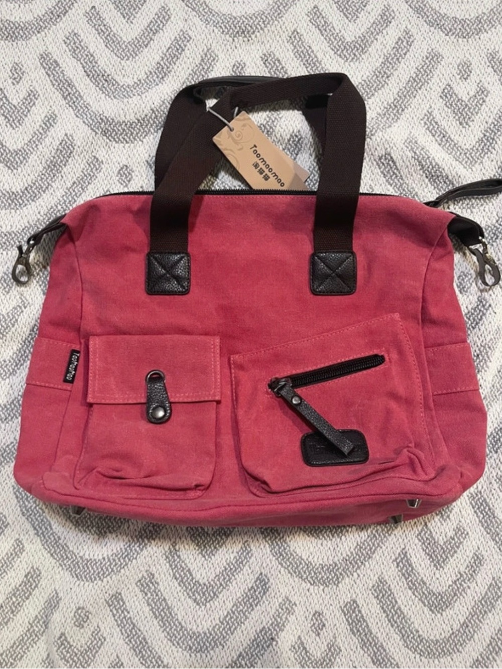 Taomaomao Red Brown Shoulder Bag NWT